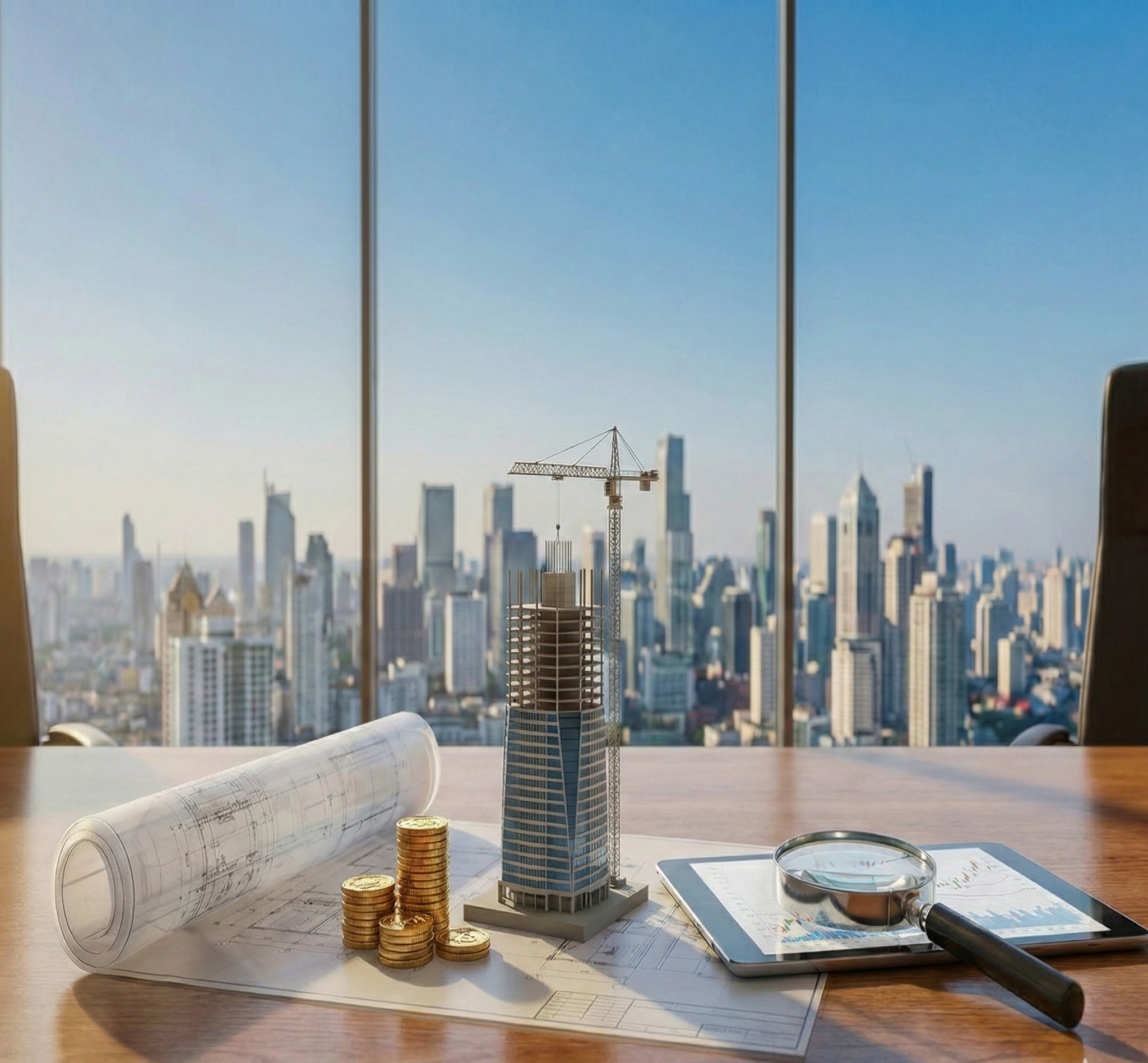 Urban residential skyline